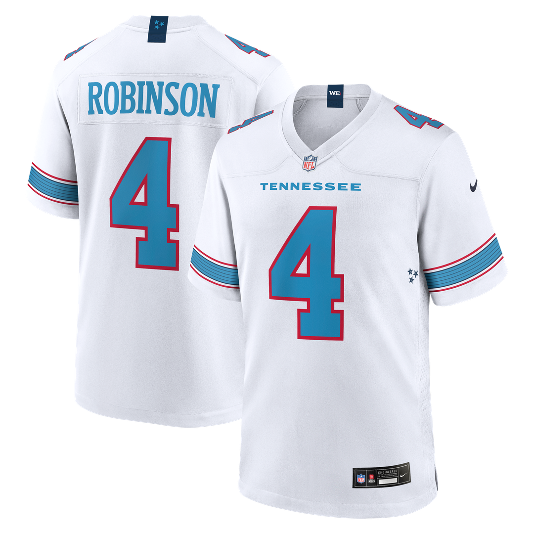 Men's Tennessee Titans Wan'Dale Robinson Nike Light Blue Team Game Jersey