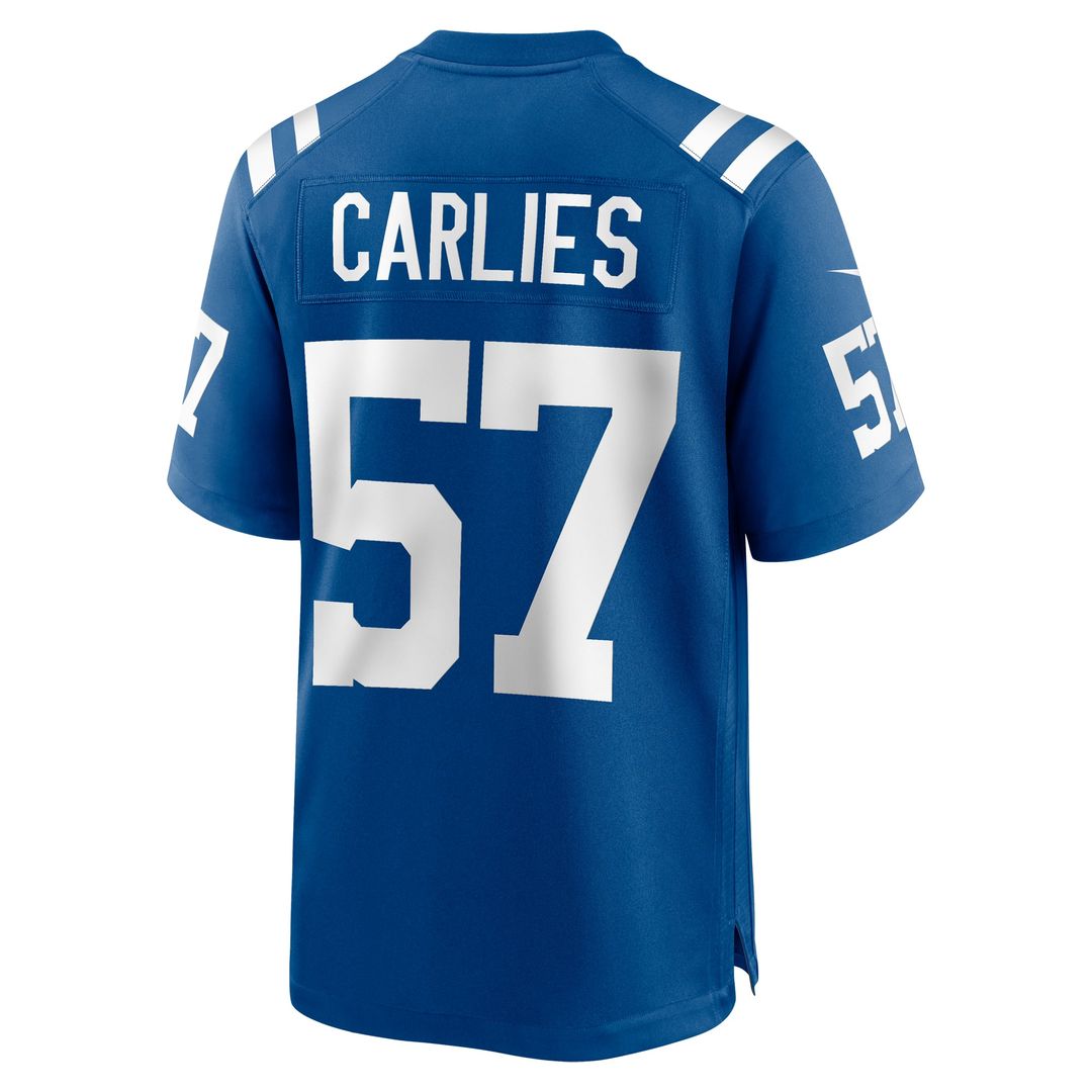 Men's Indianapolis Colts Jaylon Carlies Nike  Royal Game Jersey