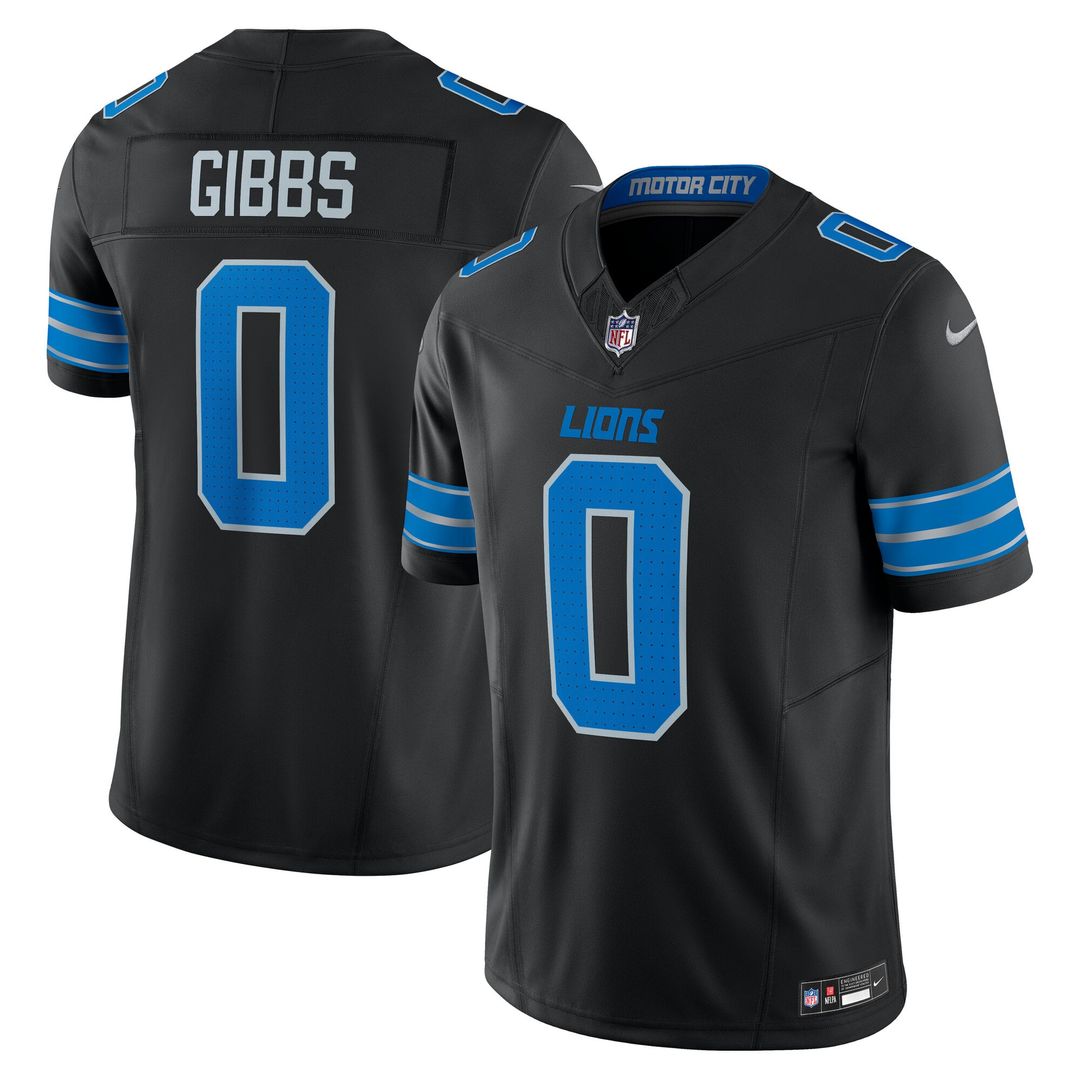 Men's Detroit Lions Jahmyr Gibbs Nike White Vapor F.U.S.E. Limited Jersey
