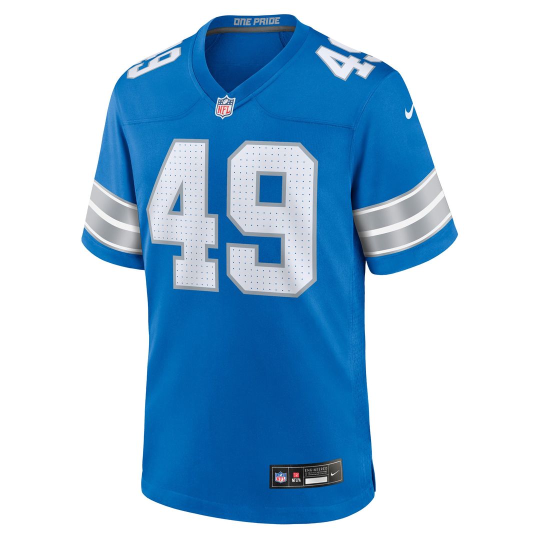Men's Detroit Lions Hogan Hatten Nike  Blue Game Jersey