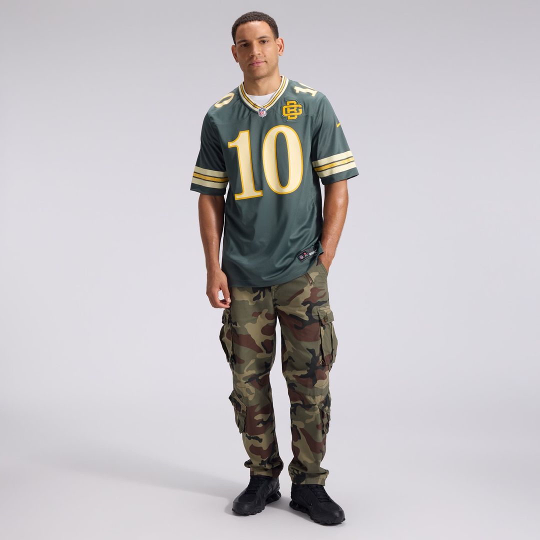Men's Green Bay Packers Jordan Love Nike Green 2026 Rivalries Collection Game Jersey