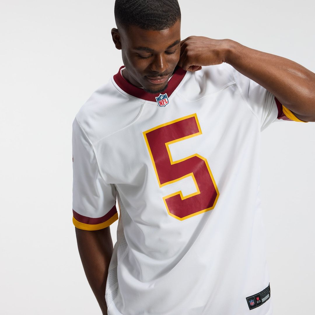 Hail Raiser Men's Washington Commanders Jayden Daniels Nike Black Alternate Game Jersey