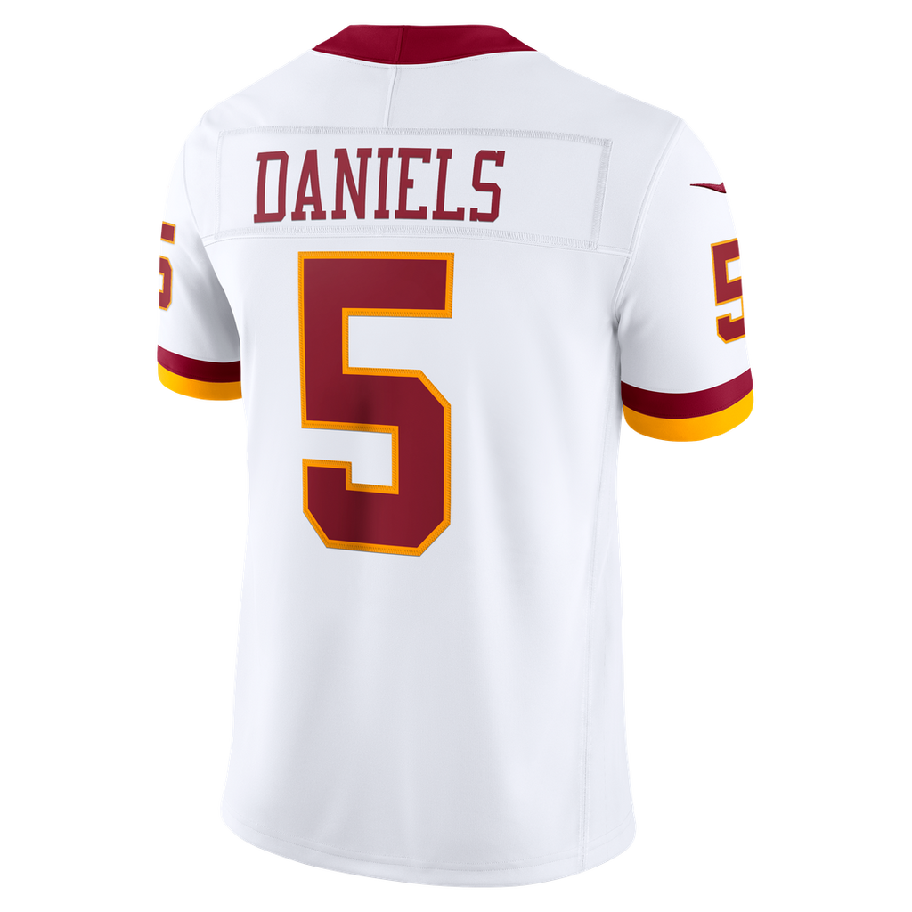 Men's Washington Commanders Jayden Daniels Nike White Vapor F.U.S.E. Stitched Limited Jersey