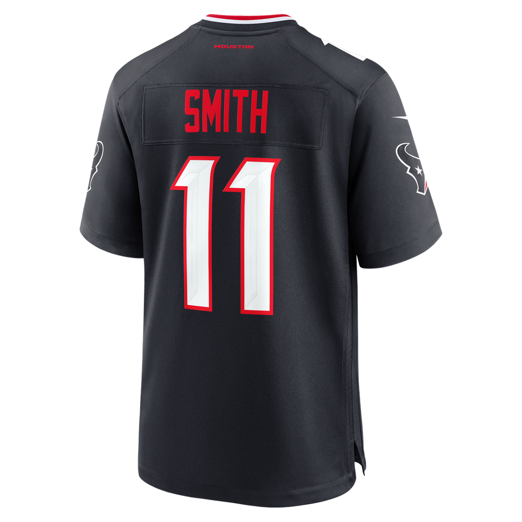 Men's Houston Texans Tremon Smith Nike  Navy Team Game Jersey