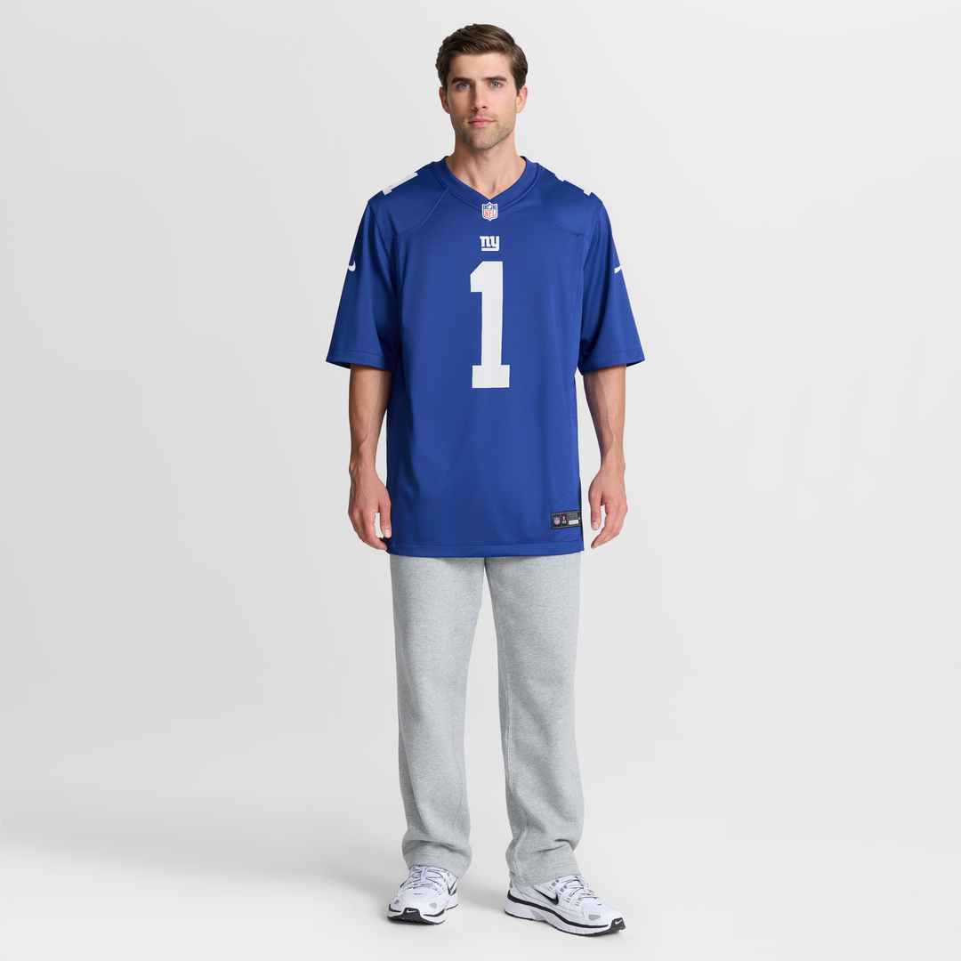 Men's New York Giants Malik Nabers Nike Royal  Player Game Jersey