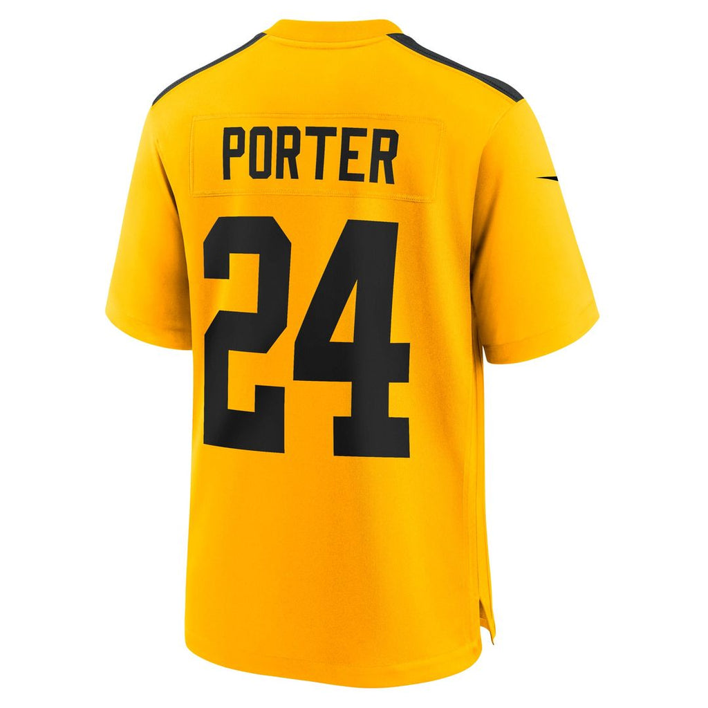 Men's Pittsburgh Steelers Joey Porter Jr. Nike Gold Alternate 1933 Throwback Game Jersey