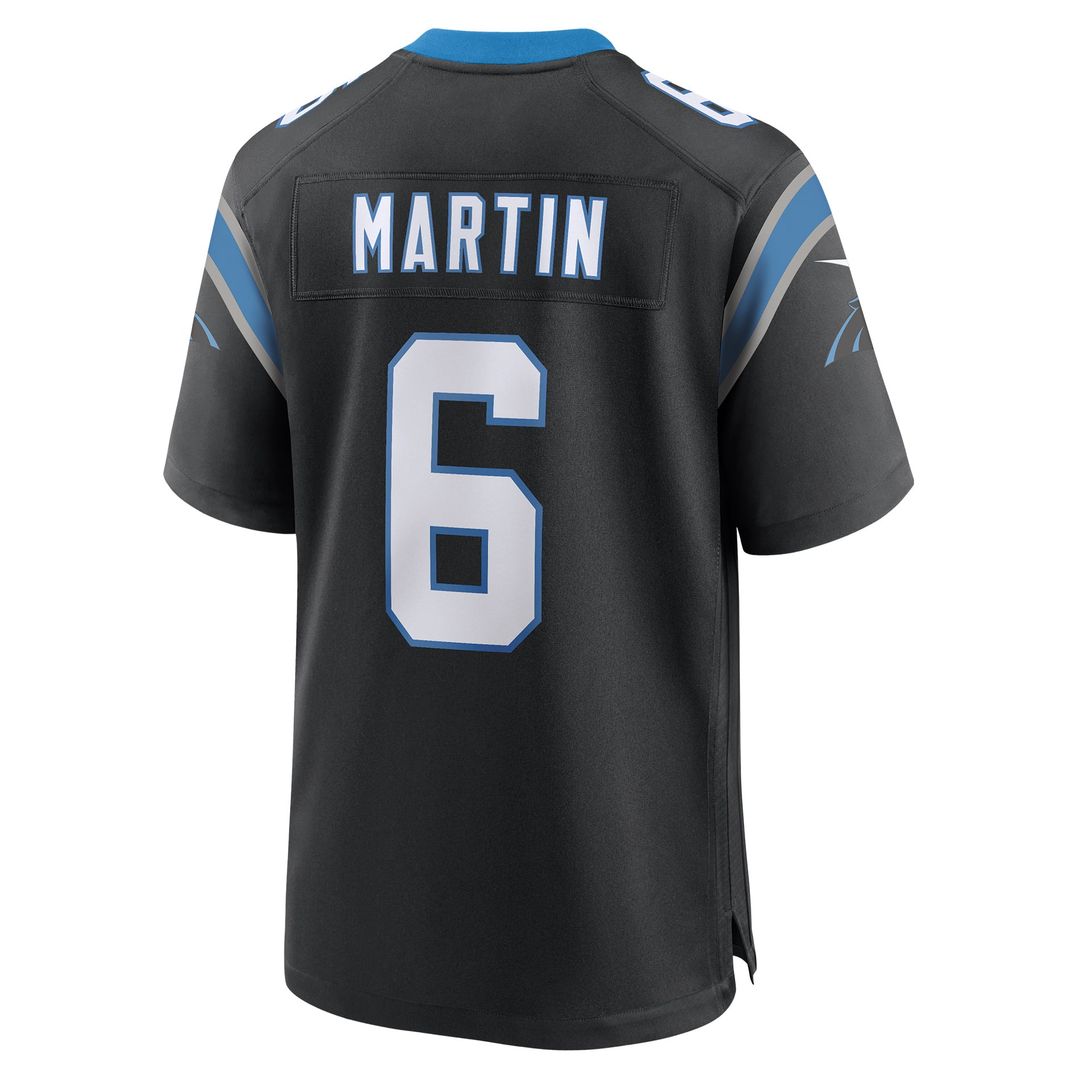 Men's Carolina Panthers Sam Martin Nike  Black Team Game Jersey