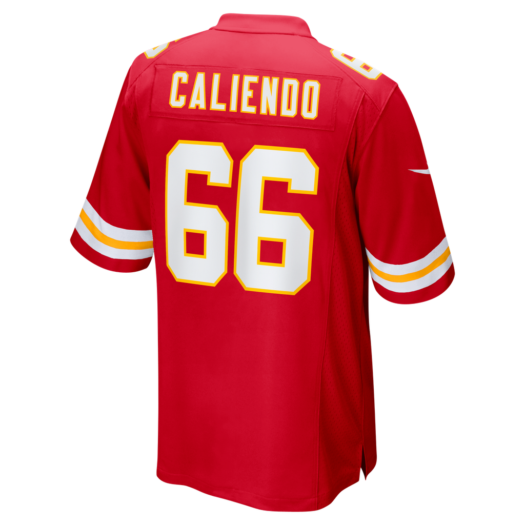 Men's Kansas City Chiefs Mike Caliendo Nike Red Game Player Jersey