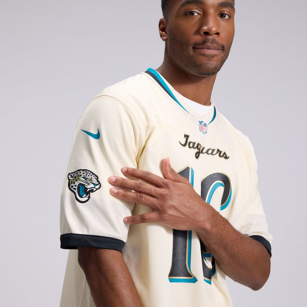 Men's Jacksonville Jaguars Trevor Lawrence Nike Natural 2026 Rivalries Collection Game Jersey