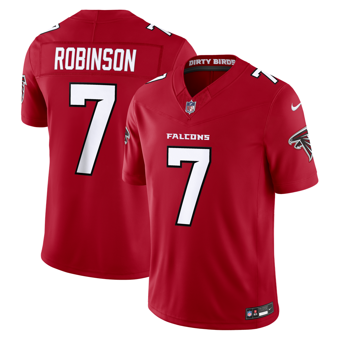 Men's Atlanta Falcons Bijan Robinson Nike Black Alternate Throwback Vapor F.U.S.E. Stitched Limited Jersey