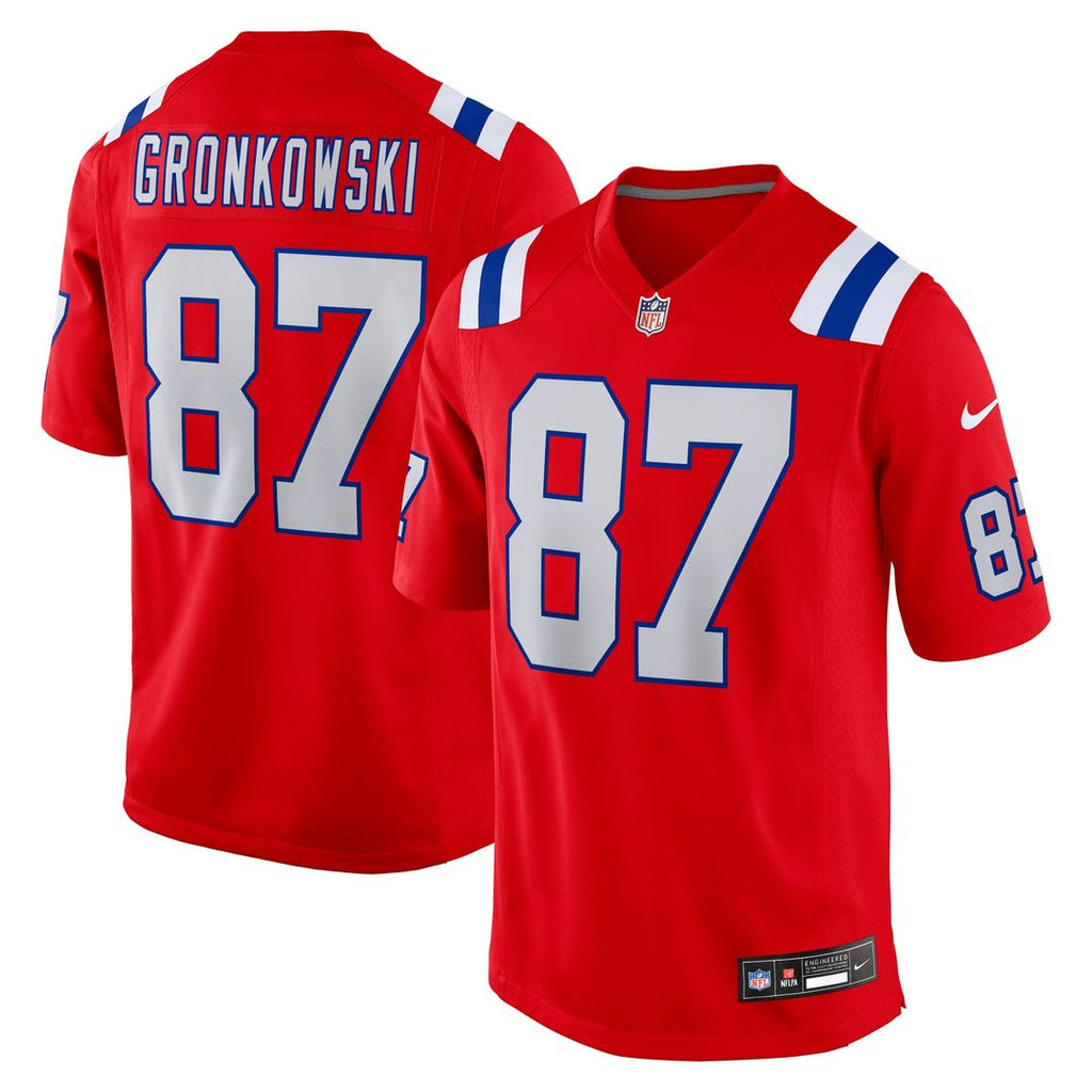 Men's New England Patriots Rob Gronkowski Nike  Red Alternate Retired Player Game Jersey