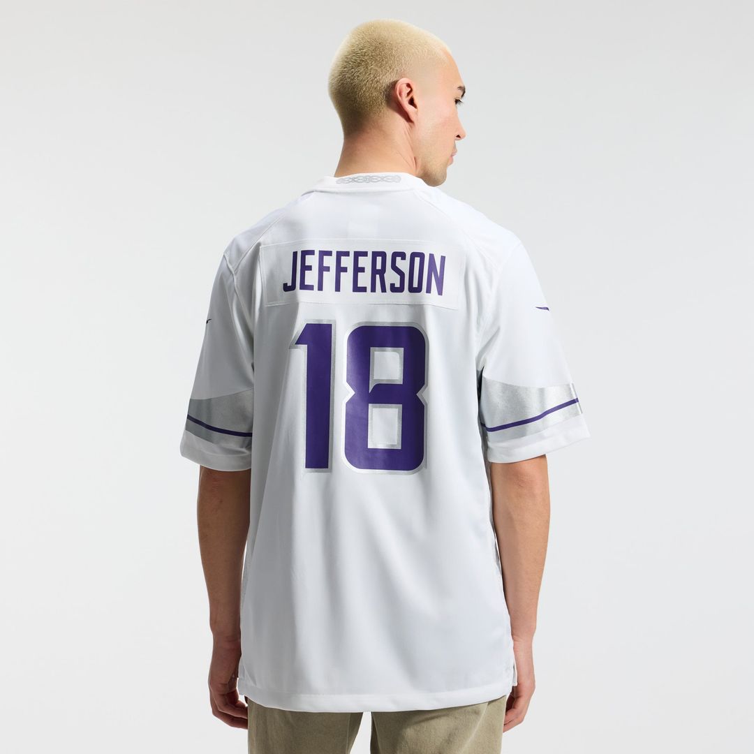 Men's Minnesota Vikings Justin Jefferson Nike White Alternate Game Player Jersey