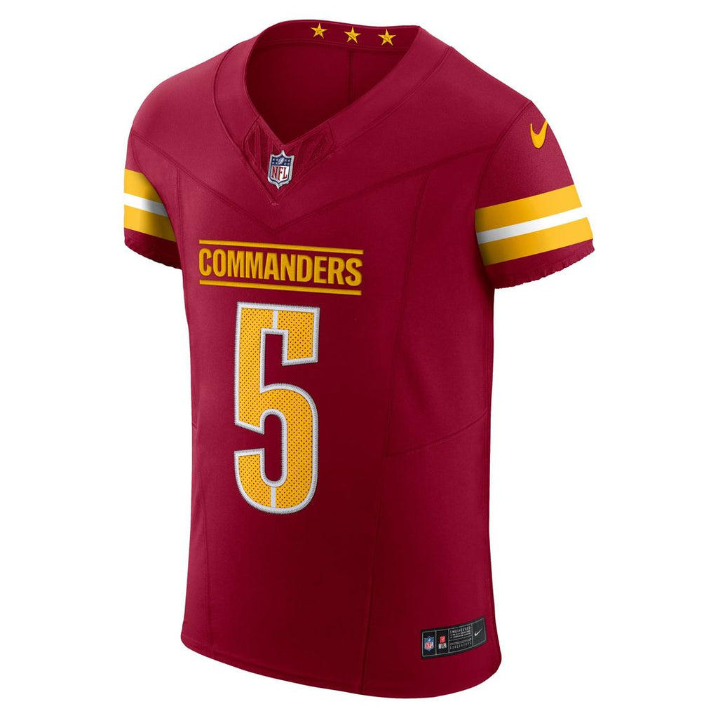 Men's Washington Commanders Jayden Daniels Nike Black Alternate Vapor F.U.S.E. Elite Jersey