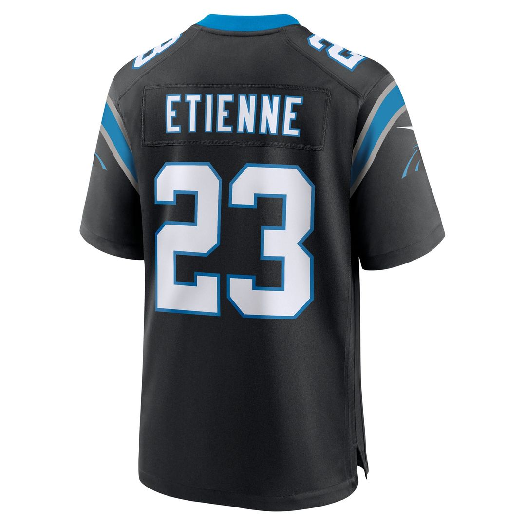 Men's Carolina Panthers Trevor Etienne Nike  Black Team Game Jersey