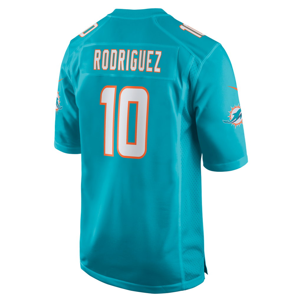 Men's Miami Dolphins Jacob Rodriguez Nike Aqua Game Jersey