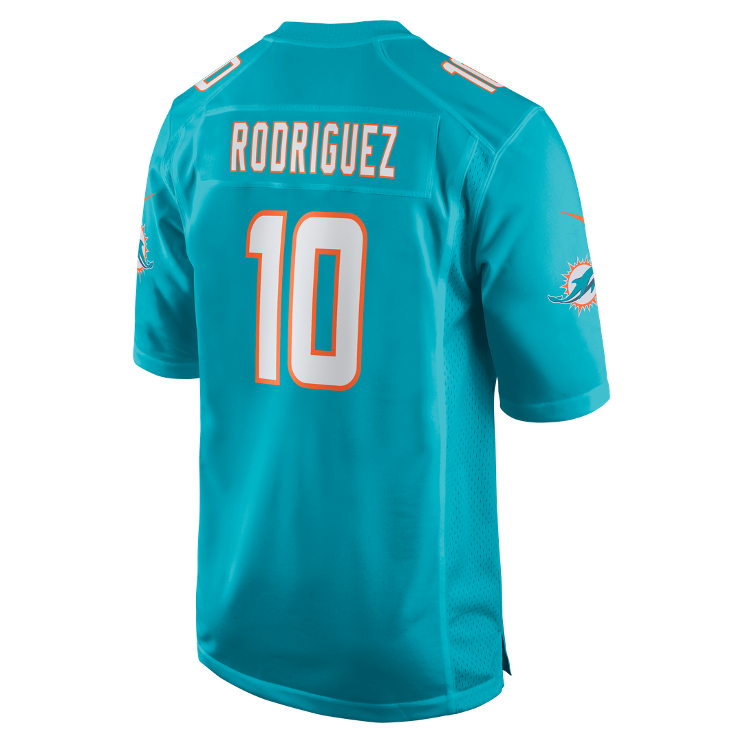 Men's Miami Dolphins Jacob Rodriguez Nike Aqua Game Jersey
