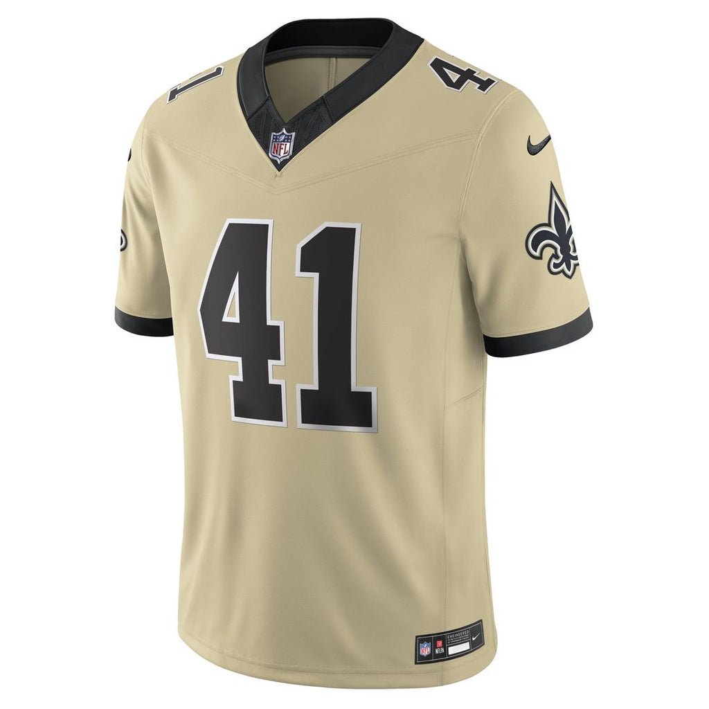 Men's New Orleans Saints Alvin Kamara Nike White Alternate Vapor F.U.S.E. Limited Jersey