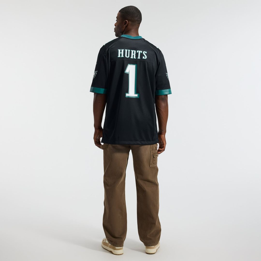 Men's Philadelphia Eagles Jalen Hurts Nike  Midnight Green Team Game Jersey