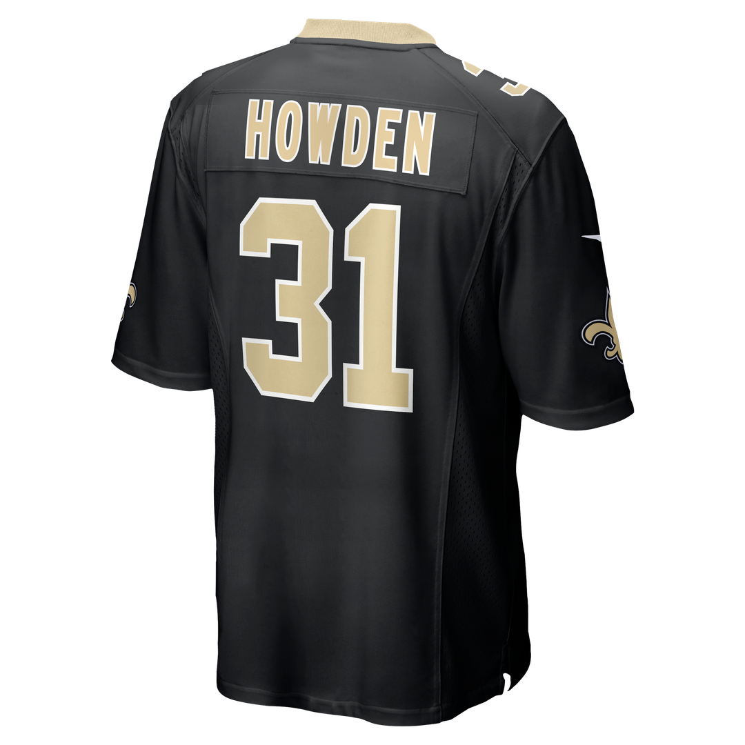 Men's New Orleans Saints Jordan Howden Nike  Black Team Game Jersey
