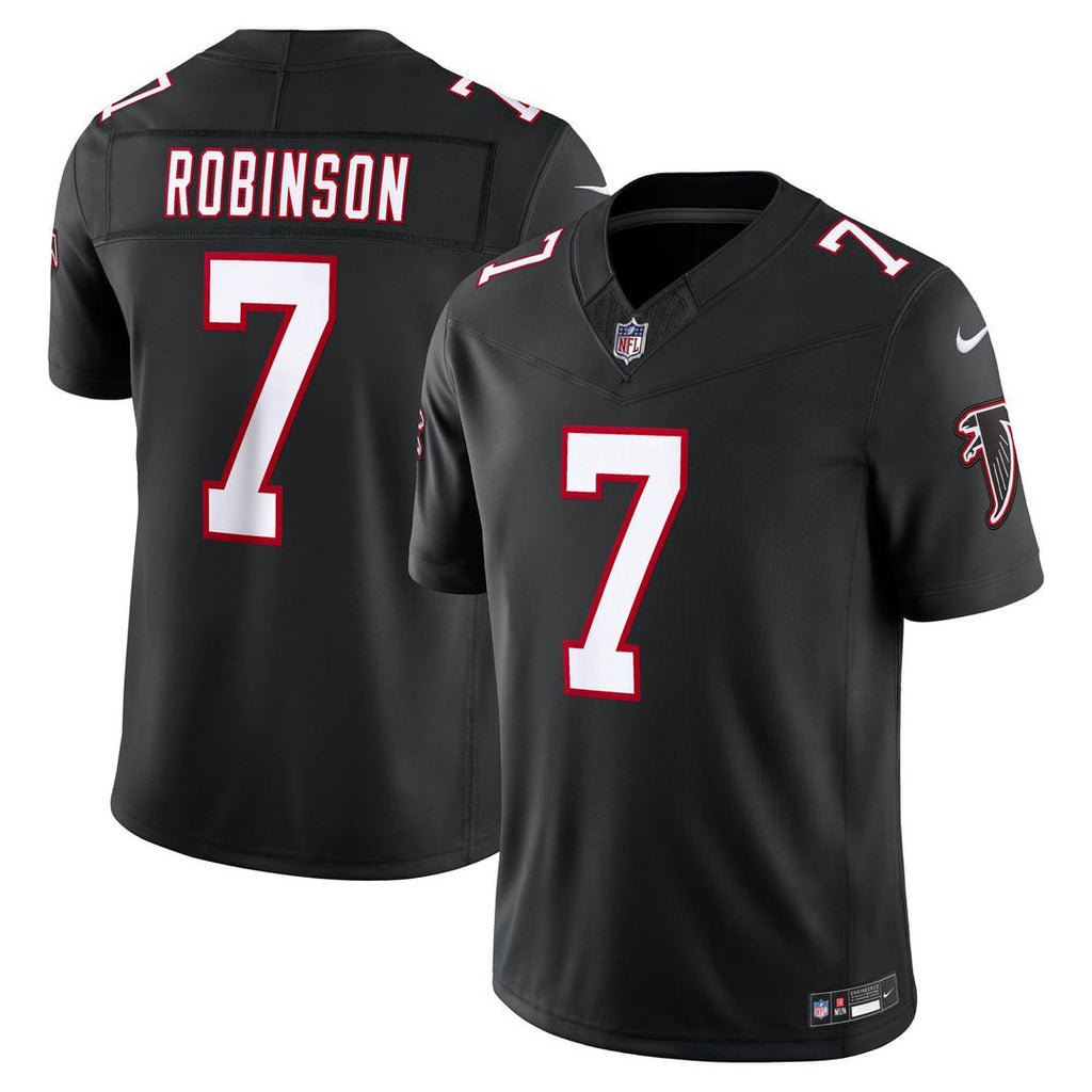 Men's Atlanta Falcons Bijan Robinson Nike Black Alternate Throwback Vapor F.U.S.E. Stitched Limited Jersey