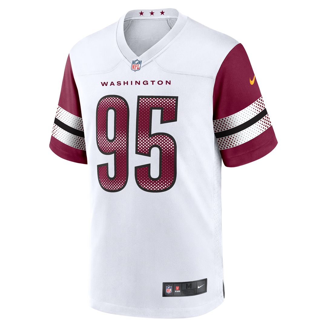 Men's Washington Commanders Jer'Zhan Newton Nike  White Game Jersey