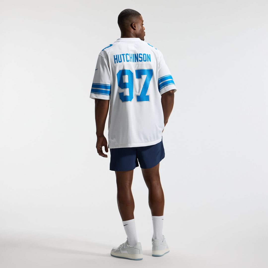 Men's Detroit Lions Aidan Hutchinson Nike White Game Jersey