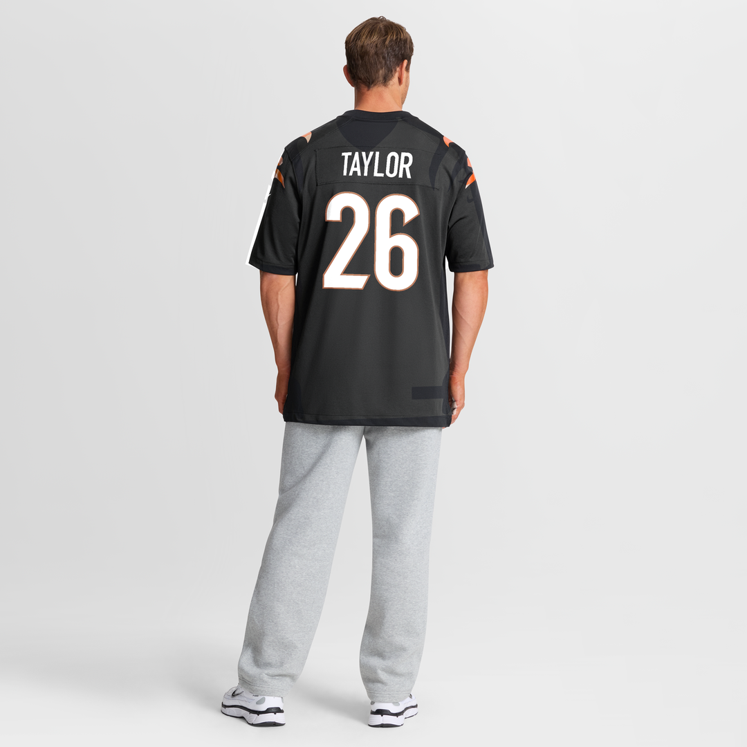 Men's Cincinnati Bengals Ja'Sir Taylor Nike  Black Team Game Jersey