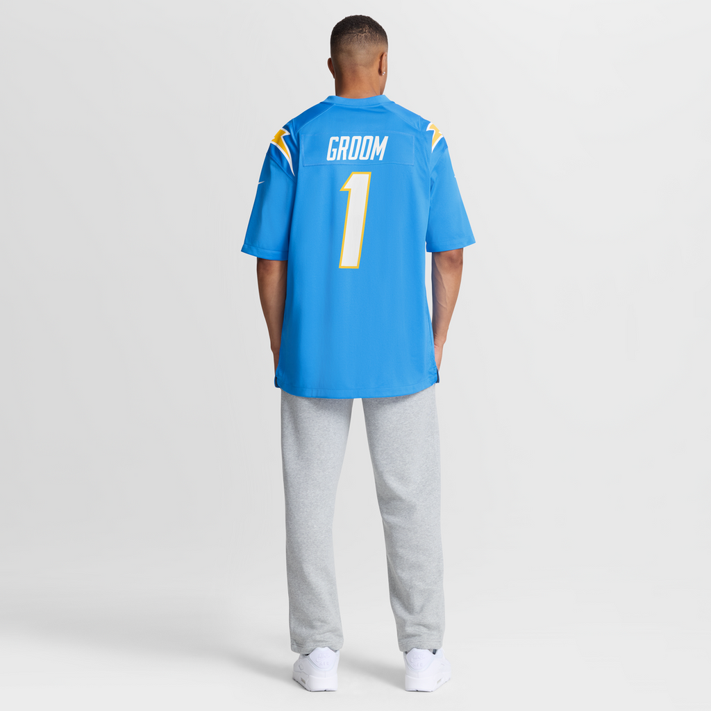 Men's Los Angeles Chargers Number 1 Groom Nike Powder Blue Game Jersey