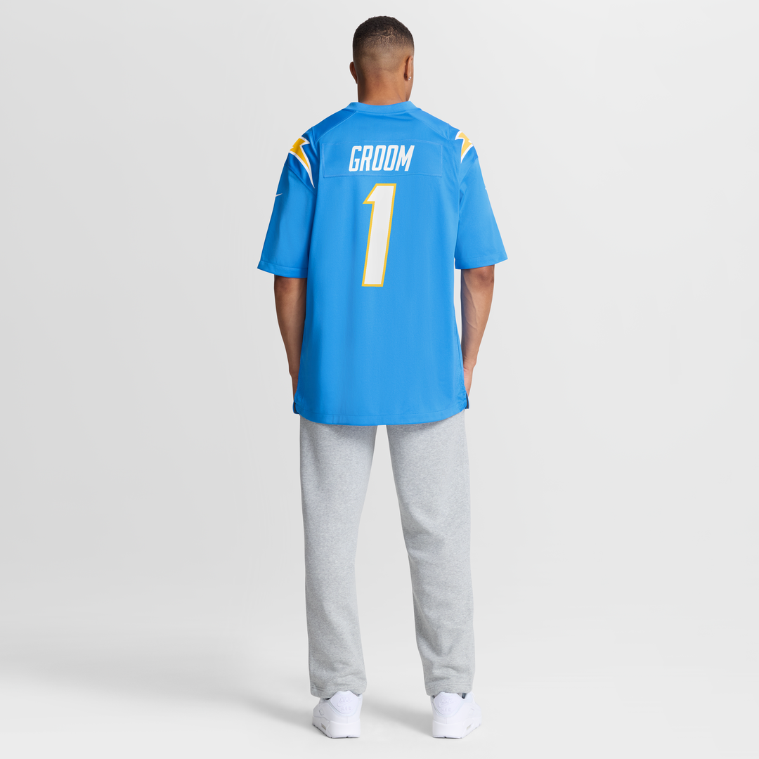Men's Los Angeles Chargers Number 1 Groom Nike Powder Blue Game Jersey