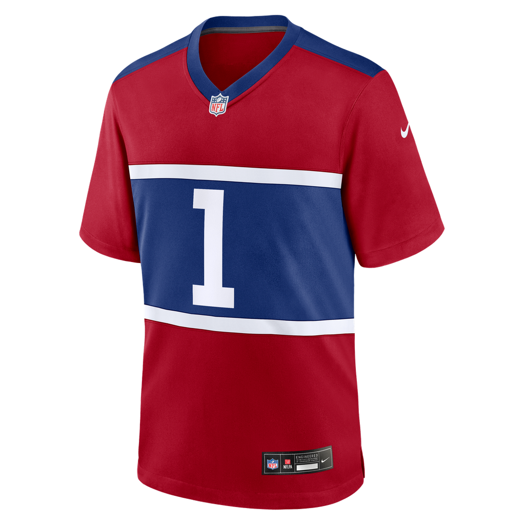 Men's New York Giants Malik Nabers Nike Royal  Player Game Jersey