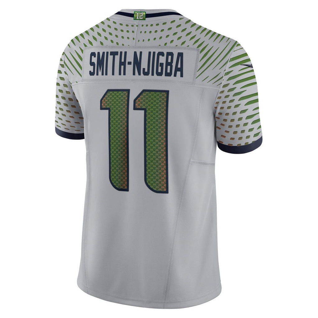 Men's Seattle Seahawks Jaxon Smith-Njigba Nike Gray Rivalries Collection Stitched Limited Jersey