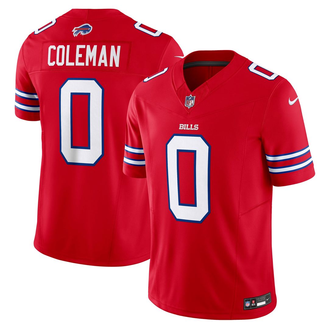 Men's Buffalo Bills Keon Coleman Nike Red Alternate  Vapor F.U.S.E. Limited Jersey