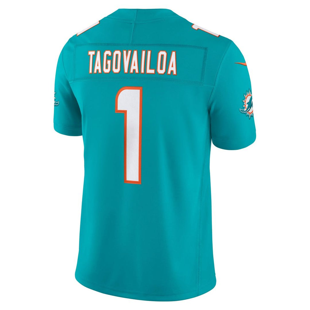 Men's Miami Dolphins Tua Tagovailoa Nike Aqua Team Vapor F.U.S.E. Stitched Limited Jersey