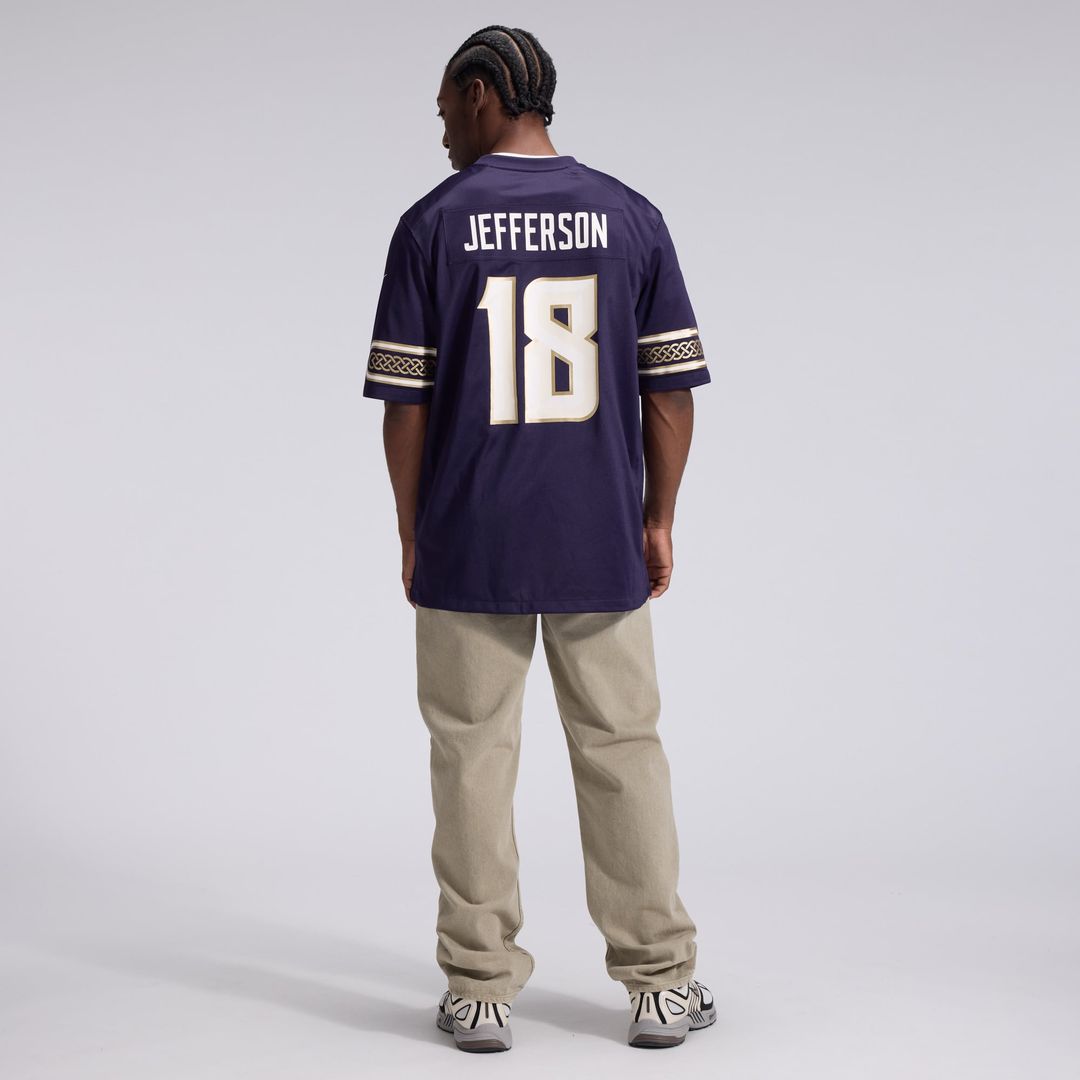 Men's Minnesota Vikings Justin Jefferson Nike Purple 2026 Rivalries Collection Game Jersey