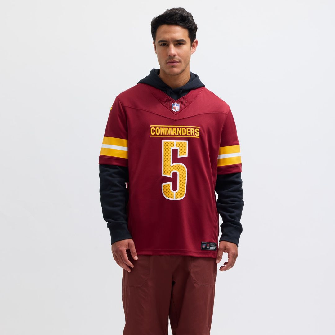 Men's Washington Commanders Jayden Daniels Nike White Vapor F.U.S.E. Limited Super Bowl Era Jersey