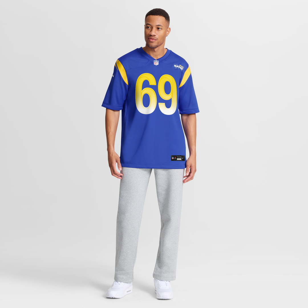 Men's Los Angeles Rams Kevin Dotson Nike  Royal  Game Jersey