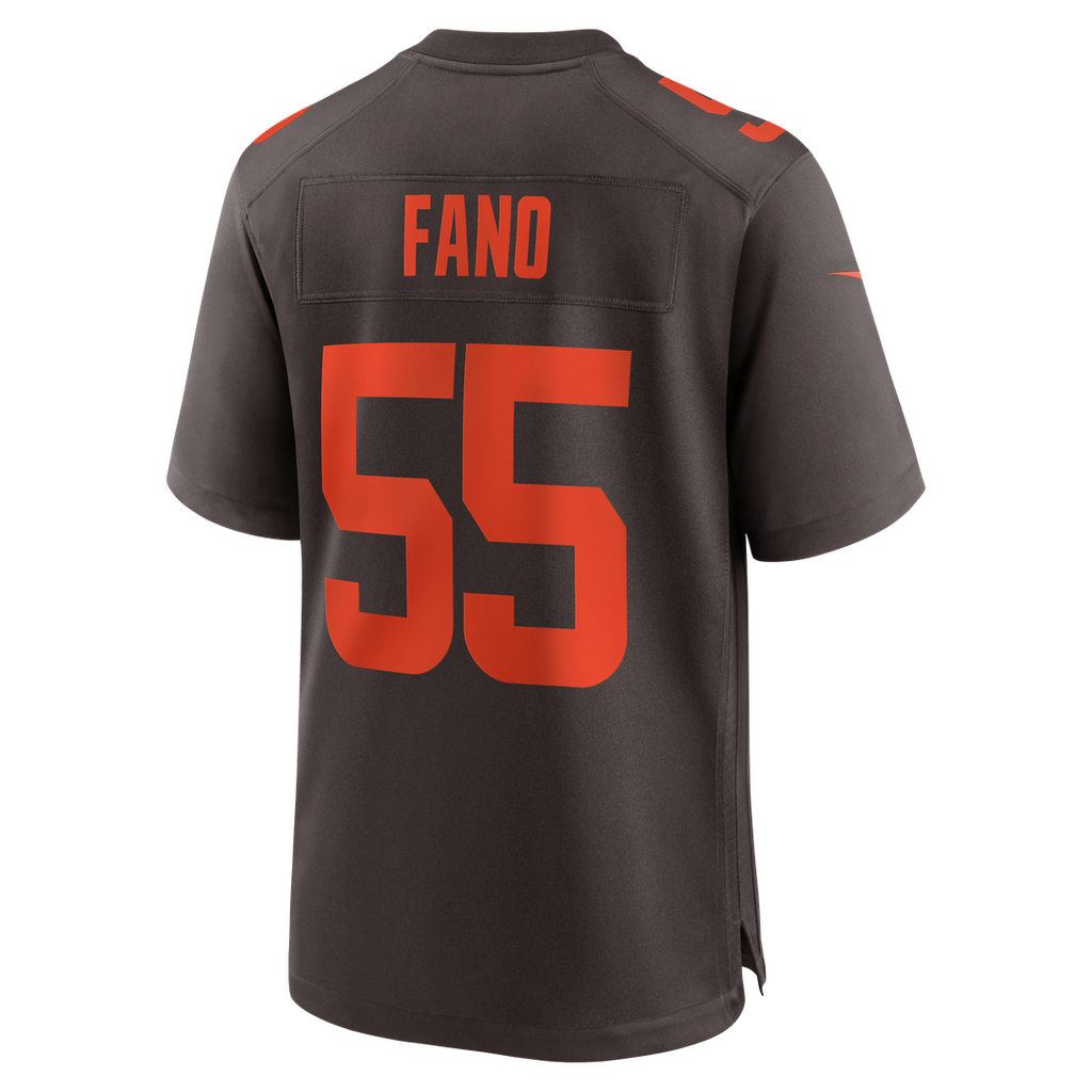 Men's Cleveland Browns Spencer Fano Nike Brown Alternate Game Jersey