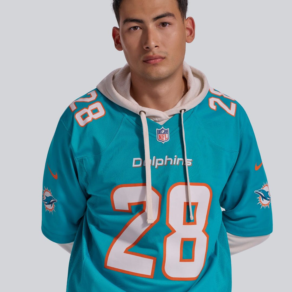 Men's Miami Dolphins De’Von Achane Nike Aqua Player Game Jersey