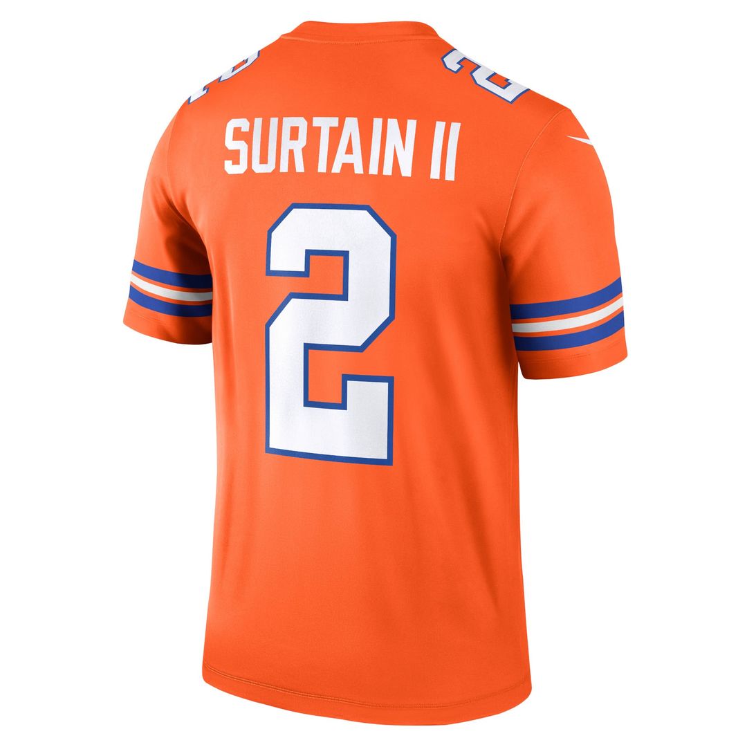 Men's Denver Broncos Patrick Surtain II Nike Orange Legend Player Performance Top