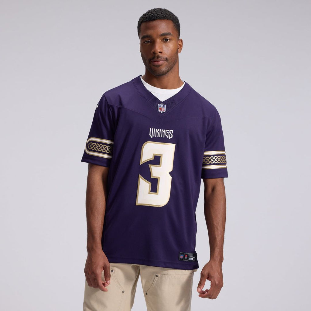 Men's Minnesota Vikings Jordan Addison Nike Purple 2026 Rivalries Collection Stitched Limited Jersey