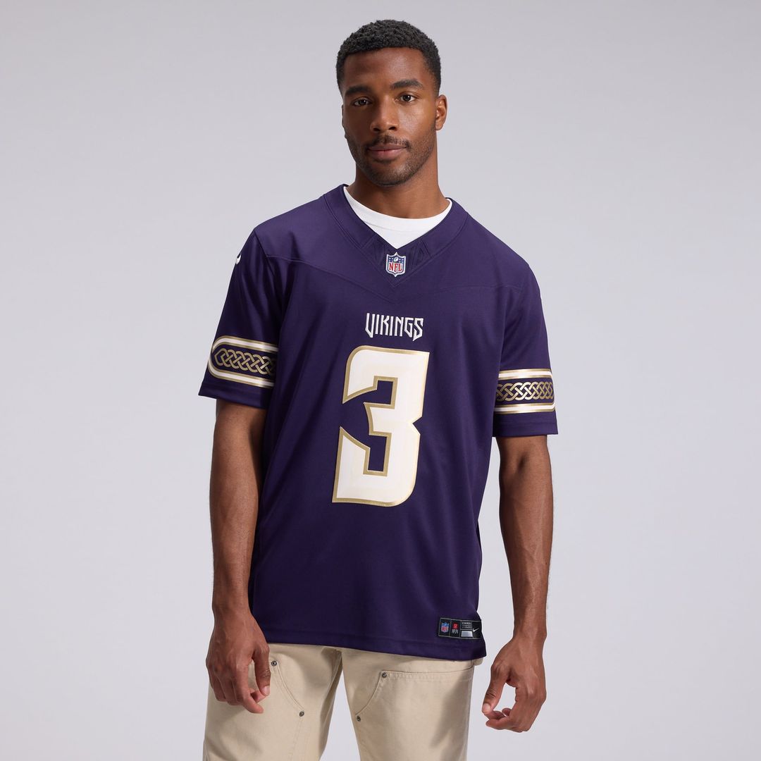 Men's Minnesota Vikings Jordan Addison Nike Purple 2026 Rivalries Collection Stitched Limited Jersey