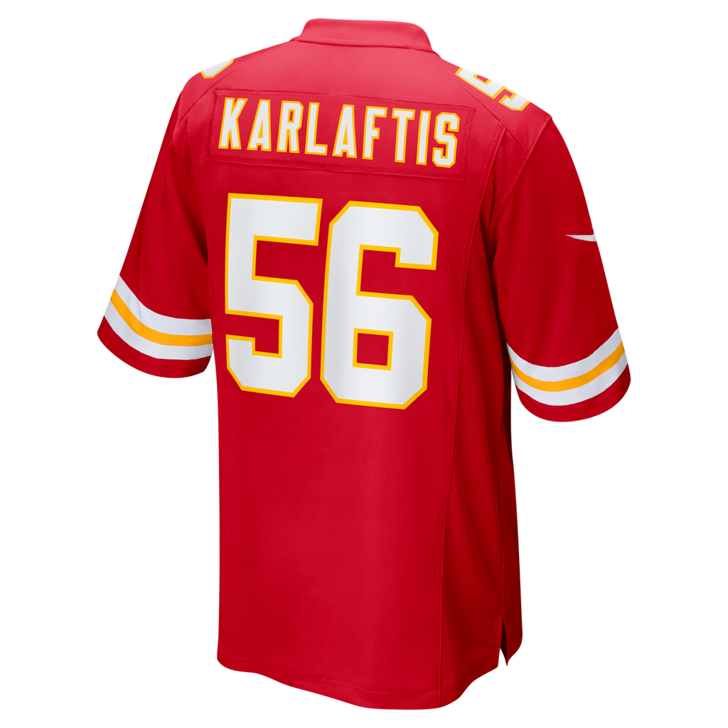 Men's Kansas City Chiefs George Karlaftis Nike Red Player Game Jersey