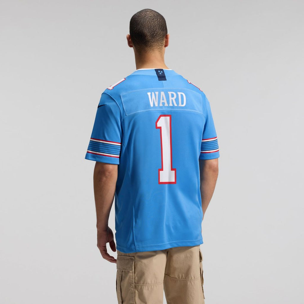 Men's Tennessee Titans Cameron Ward Nike Light Blue Team Vapor F.U.S.E. Stitched Limited Jersey