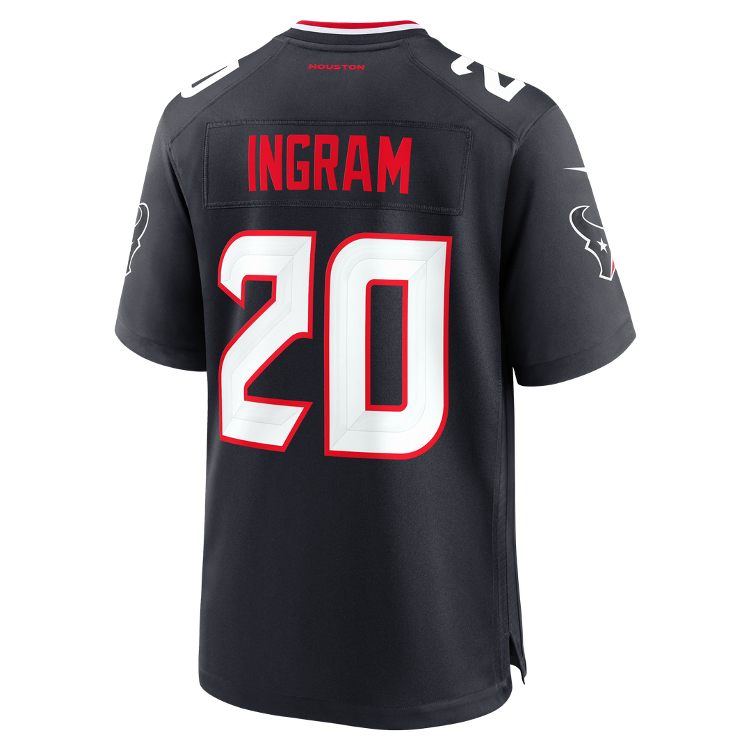 Men's Houston Texans Ja'Marcus Ingram Nike  Navy Team Game Jersey