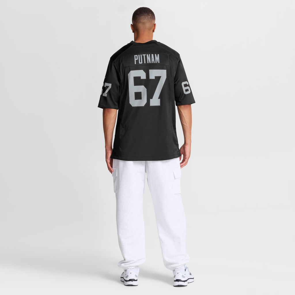 Men's Las Vegas Raiders Will Putnam Nike  Black Team Game Jersey