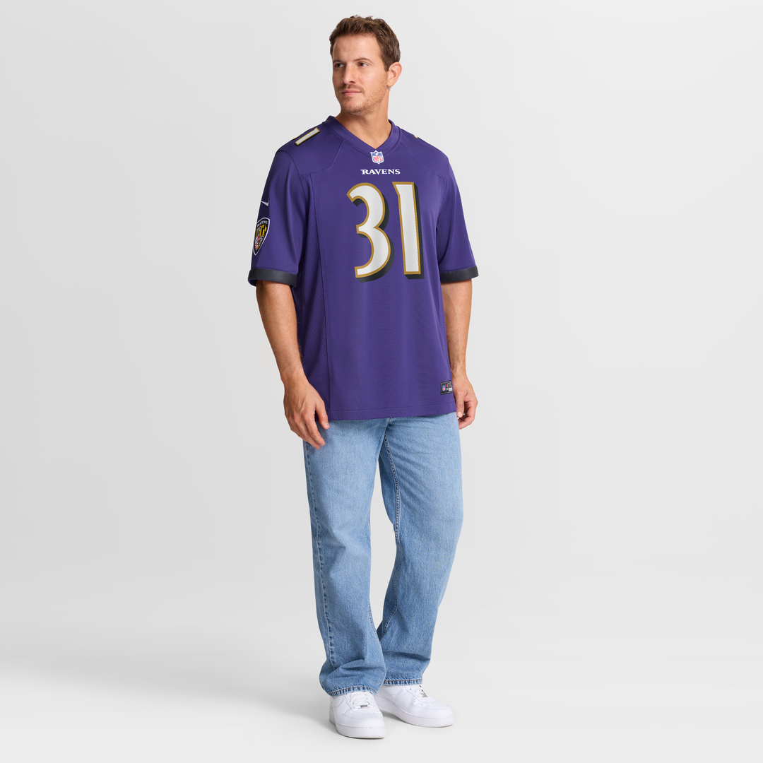 Men's Baltimore Ravens Jamal Lewis Nike Purple Game Retired Player Jersey