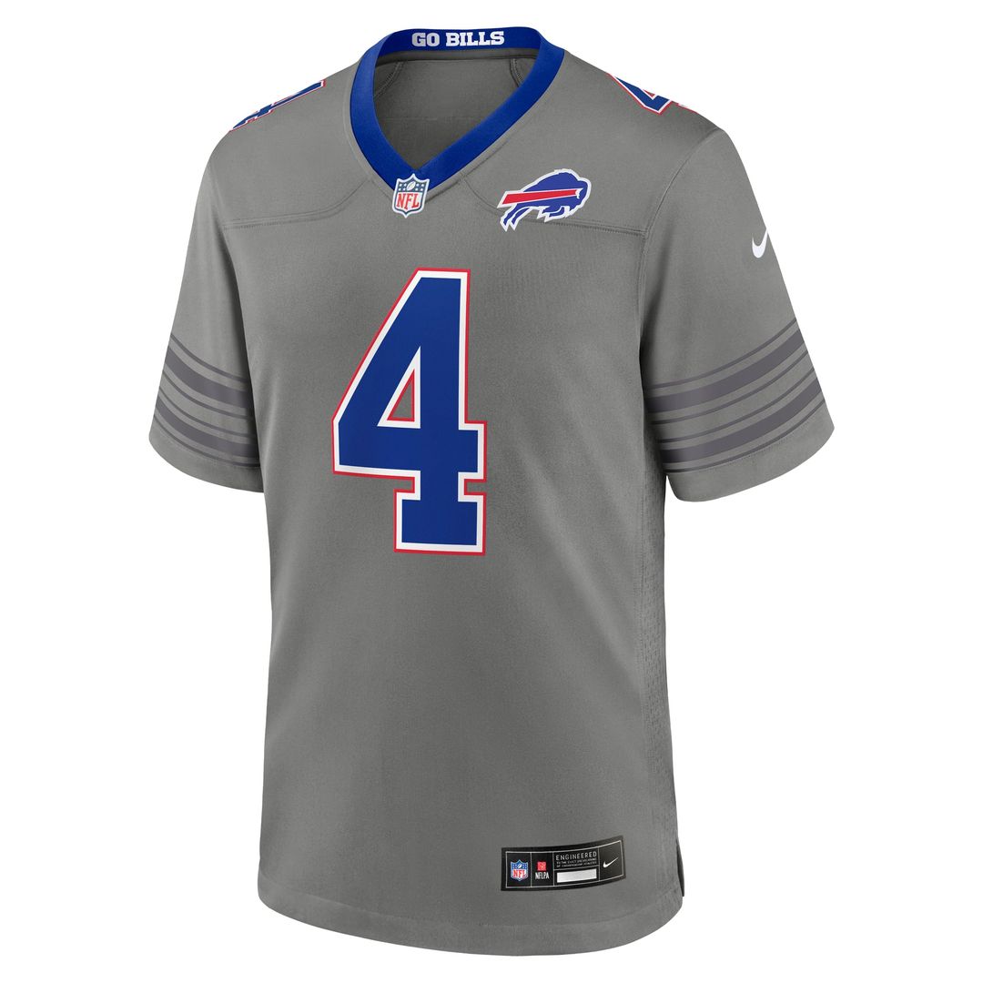 Men's Buffalo Bills James Cook III Nike Gray Nickel City Game Jersey