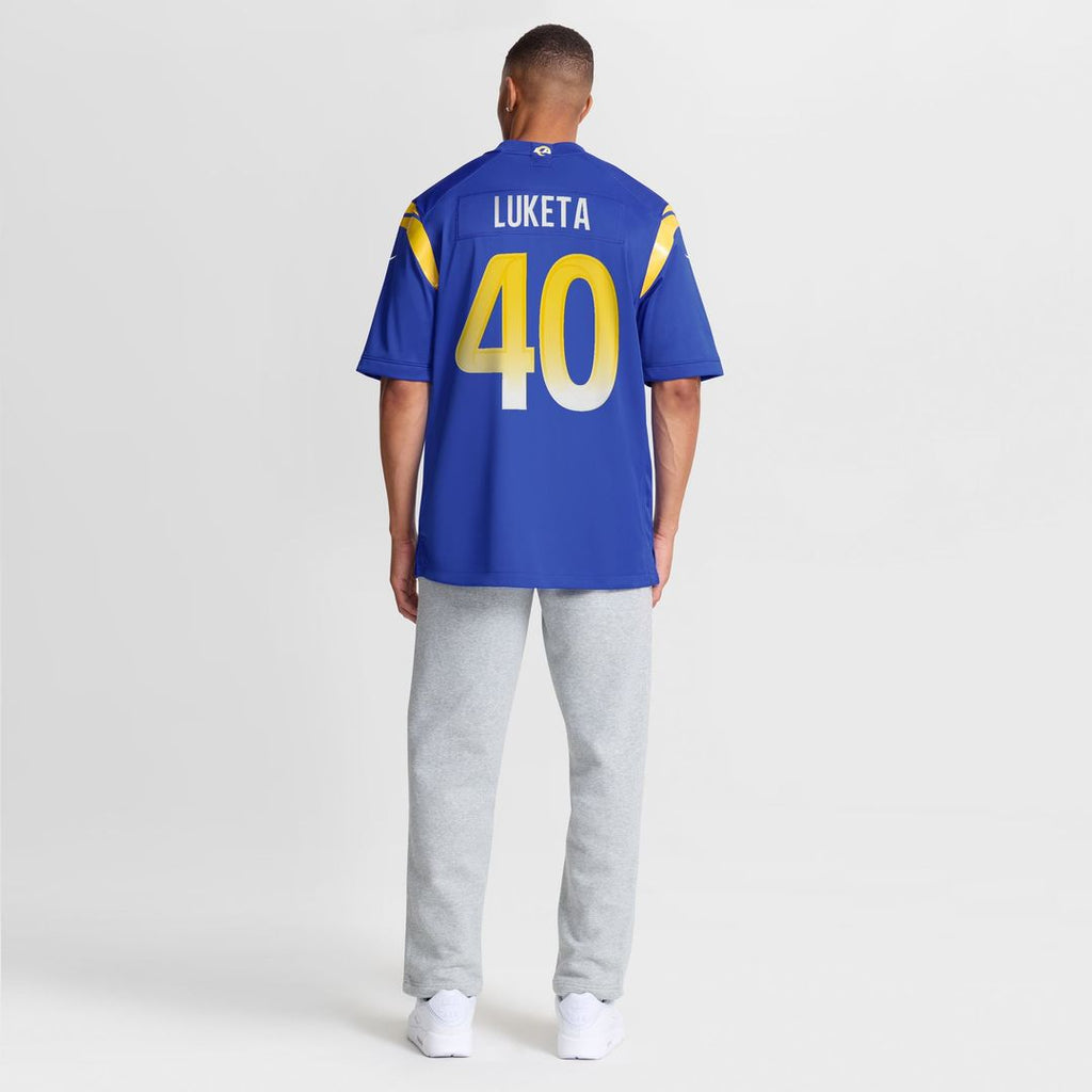Men's Los Angeles Rams Jesse Luketa Nike  Royal Team Game Jersey