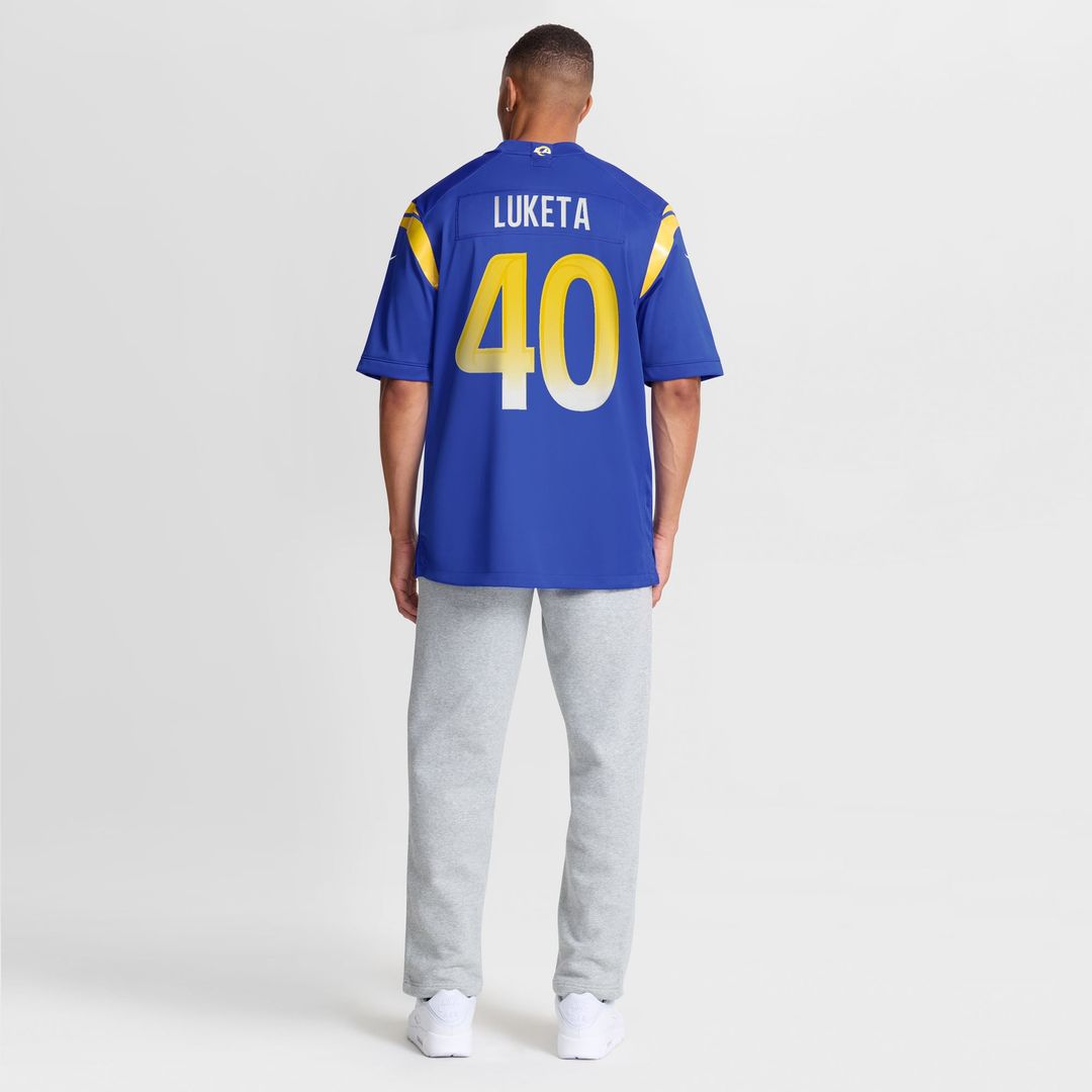 Men's Los Angeles Rams Jesse Luketa Nike  Royal Team Game Jersey