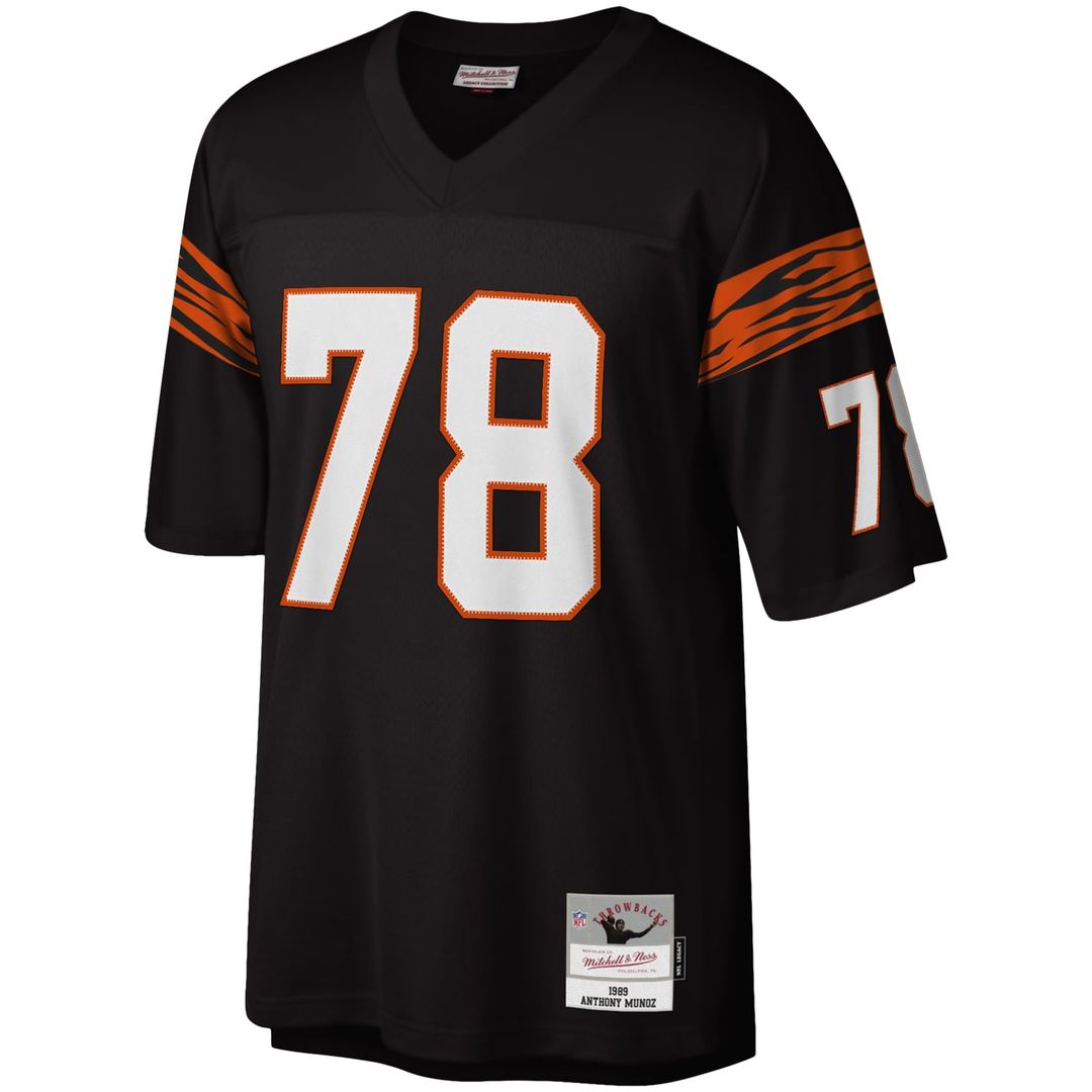 Men's Cincinnati Bengals Anthony Muñoz Mitchell & Ness Black Legacy Replica Jersey
